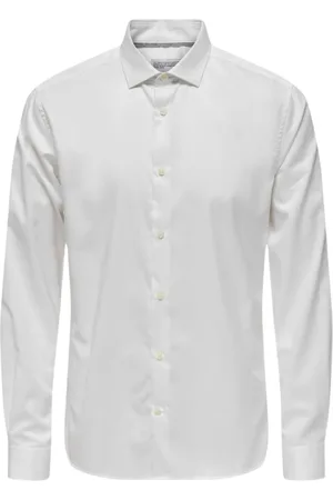 Only & Sons Skjorte, Herre, Hvid, XL, Afslappet Skjorte