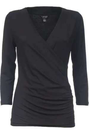 Ralph Lauren Bluser & Skjorter, Dame, Sort, M, T-Shirt Lauren
