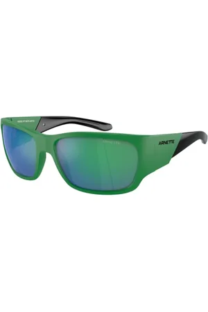 Arnette Tilbehør, Herre, Grøn, 61 MM, Grøn Resin Solbriller til Mænd