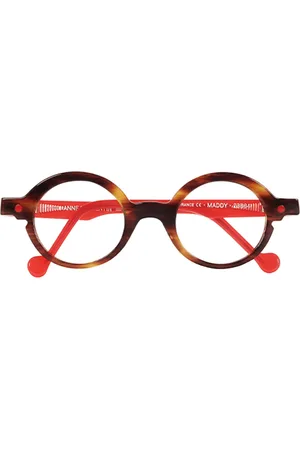 Anne & Valentin Tilbehør, unisex, Brun, 39 MM, Uld, Stilfuldt Briller til Moderne Individer