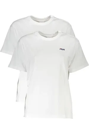 Fila Top, Dame, Hvid, XS, Bomuld, Ikonisk Logo T-Shirt To Pakke Hvid