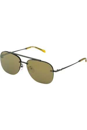 Zadig & Voltaire Tilbehør, Herre, Gul, 60 MM, Uld, Stilfulde gule metal solbriller