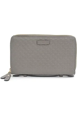 Gucci Pre-owned, Herre, Grå, ONE SIZE, Pre-owned Laeder punge