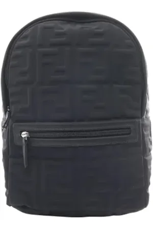 Fendi Pre-owned, Dame, Sort, ONE SIZE, Tyl, Pre-owned Stof rygsaekke