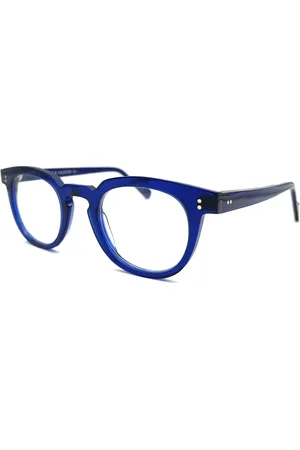 Anne & Valentin Tilbehør, unisex, Blå, 44 MM, Uld, Stilfulde Briller til Hverdagsbrug