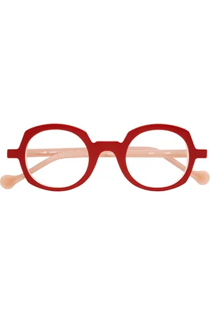 Anne & Valentin Tilbehør, unisex, Rød, 45 MM, Uld, Stilfuldt Briller til Moderne Individer
