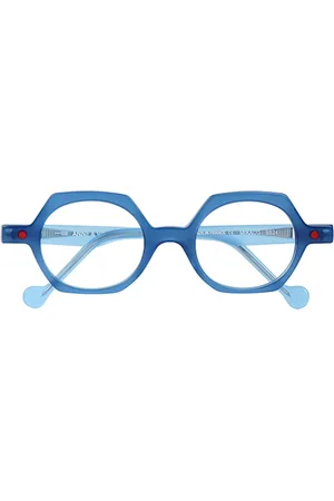 Anne & Valentin Tilbehør, unisex, Blå, 40 MM, Uld, Stilfulde Briller til Moderne Individer