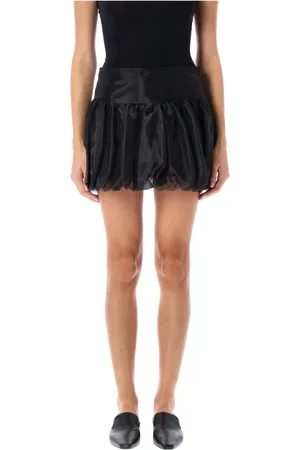 THE GARMENT Nederdel, Dame, Sort, 2XS, Bomuld, Sort Ballon Mini Nederdel Aw24