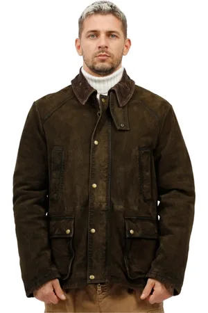 THE JACK LEATHERS Jakke, Herre, Brun, L, Skind Jagtjakke med Fløjl Krave