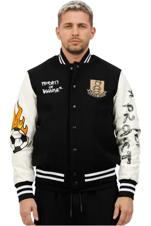DISCLAIMER Jakke, Herre, Sort, M, Tyl, Patched Bomberjakke med Broderi