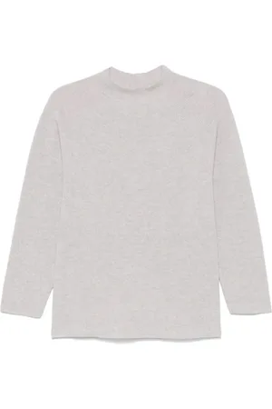 LE TRICOT PERUGIA Strik, Dame, Grå, XL, Uld, Lys Grå Ribstrikket Uldtrøje