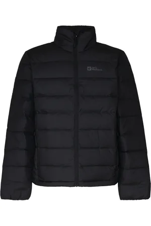 Jack Wolfskin Jakke, Herre, Sort, 2XL, Nylon, Sort nylonjakke med høj krave