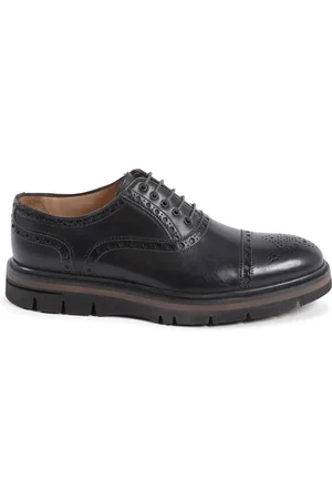 DEE OCLEPPO Sko, Herre, Brun, 42 EU, Læder, Sort Læder Brogue Oxford Sko