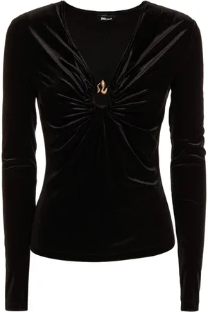 Roberto Cavalli Top, Dame, Sort, XS, Uld, Top