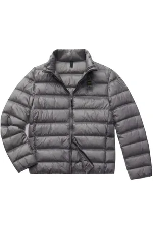 Blauer Jakke, Herre, Grå, L, Uld, Kort Slim Belmont Model Dunjakke