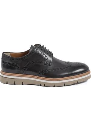 DEE OCLEPPO Sko, Herre, Brun, 41 EU, Læder, Sort Læder Brogue Oxford Sko