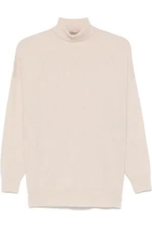 D.EXTERIOR Strik, Dame, , M, Uld, Diamantstrikket Turtleneck Sweater