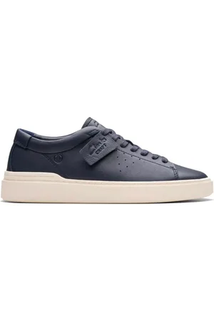 Clarks Sko, Herre, Blå, 42 EU, Læder, Retro Læder Sneakers Craft Swift