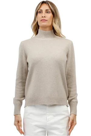 Gran Sasso Strik, Dame, , M, Turtleneck sweater med sideslidser