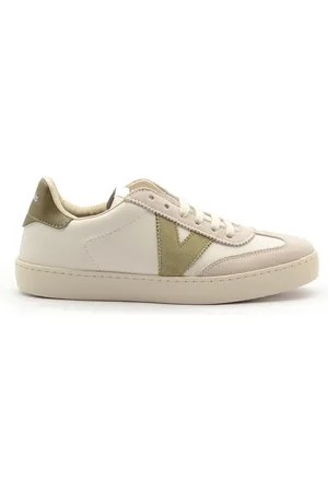 victoria Sko, Dame, Grøn, 37 EU, Læder, Grøn læder sneakers