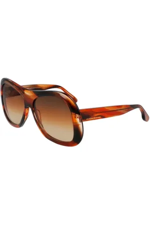 Victoria Beckham Tilbehør, Dame, Brun, 59 MM, Grøn Acetat Solbriller til Kvinder