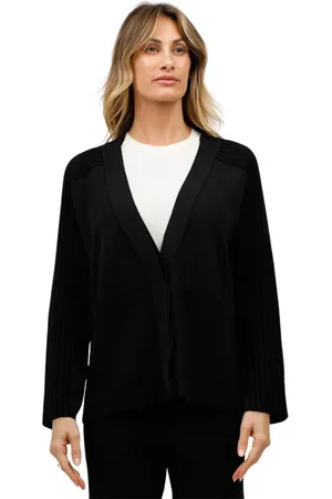 ALPHA STUDIO Strik, Dame, Sort, XS, Cardigan med lommer i klassisk stil