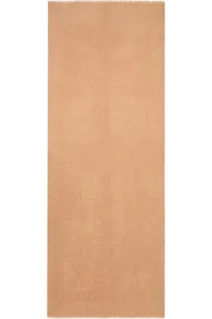 Moschino Tilbehør, Dame, , ONE SIZE, Uld, Frynset strikketørklæde