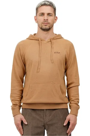 MC2 SAINT BARTH Sweathshirts & Hoodies, Herre, Brun, L, Broderet hættetrøje Willbur sweatshirt