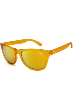 Pepe Jeans Tilbehør, Dame, Gul, 55 MM, Gul Acetat Unisex Solbriller