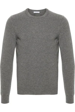 Malo Strik, Herre, Grå, 2XL, Cashmere, Kashmir Strik Rund Hals Sweater