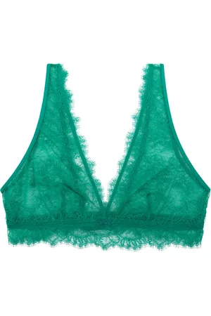 LOVE Stories Undertøj, Dame, Grøn, 80A EU, Grøn Blonde Bralette med Kærlighedsdetalje