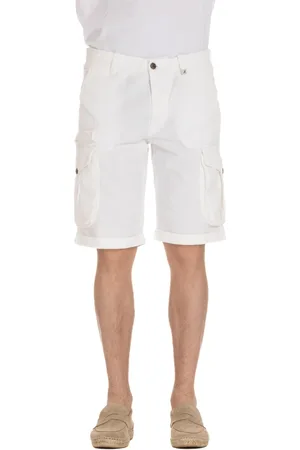 MYTHS Shorts, Herre, Hvid, M, Linned, Hvid Linned Bermuda Shorts Komfort