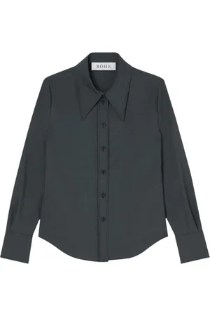 Rohe Bluser & Skjorter, Dame, Grøn, 2XS, Uld, Grøn uldskjorte Moderne stil