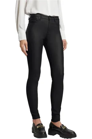 Armani Exchange Bukser, Dame, Sort, W25, Uld, Sorte Slim Fit Bukser