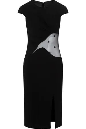 Givenchy Kjole, Dame, Sort, S, Sort Draperet Kjole Elegant Chic