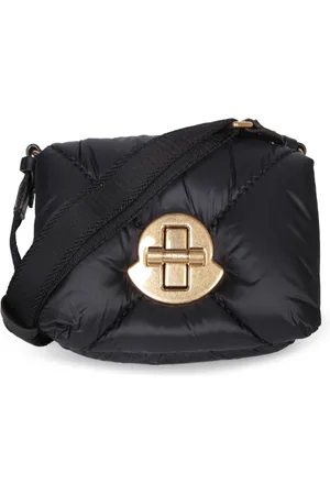 Moncler Taske, Dame, Sort, ONE SIZE, Uld, Quiltet crossbody taske med justerbar rem