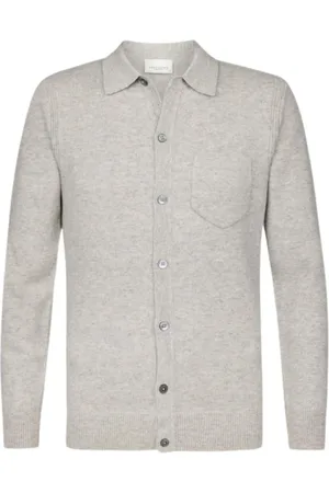 Profuomo Jakke, Herre, Grå, 2XL, Elegant Strikjakke