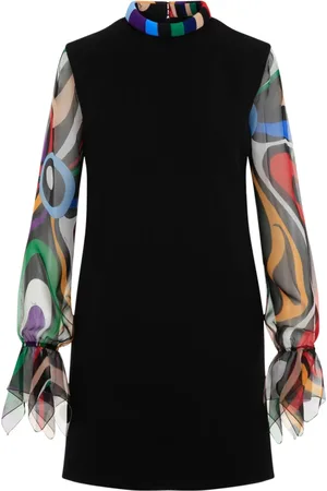 Emilio Pucci Kjole, Dame, Sort, S, Polyester, Sort Kjole Elegant Blending Polyester Elastan