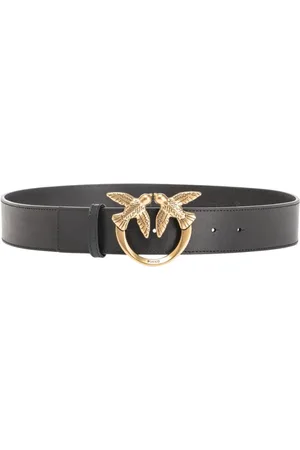 Pinko Tilbehør, Dame, Sort, M, Læder, Love Berry H4 Bælte