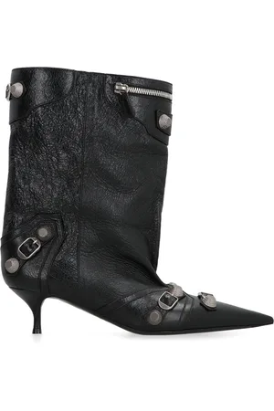 Balenciaga Sko, Dame, Sort, 36 EU, Læder, Studded Læder Ankelstøvler