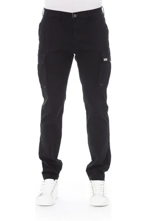 BALDININI Bukser, Herre, Sort, W34, Cargo Bukser - Ensfarvet - Trendy