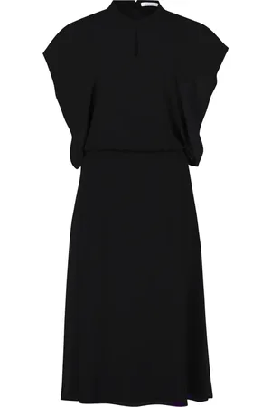 Betty & Co Kjole, Dame, Sort, XL, Chiffon, Chiffon kjole med vingærmer
