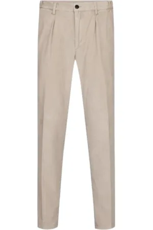Profuomo Bukser, Herre, Brun, L, Uld, Moderne Chinos til Stilfuld Komfort