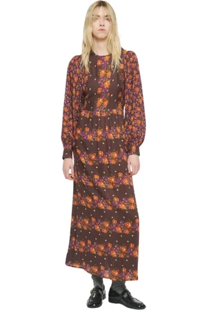 Antik Batik Kjole, Dame, Brun, L, Brun Magalie Kjole