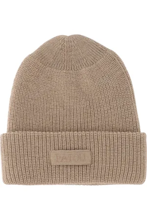 Patou Tilbehør, Dame, , ONE SIZE, Uld, Ribstrikket uld beanie med slag
