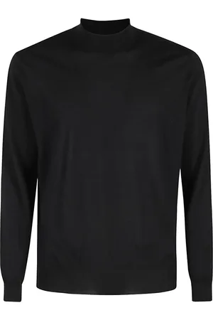 FILIPPO DE LAURENTIIS Strik, Herre, Sort, M, Uld, Merino Uldtrøje