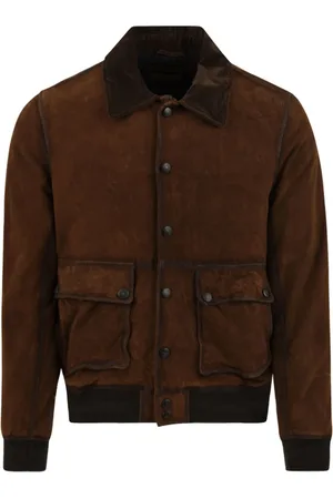 THE JACK LEATHERS Jakke, Herre, Brun, L, Læder, Brun læderjakke Ottaviano Model