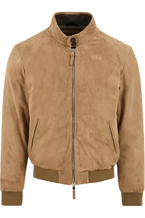 THE JACK LEATHERS Jakke, Herre, Brun, 2XL, Uld, Stilfuld læderfrakke model Elvis