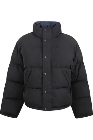 Balenciaga Jakke, Herre, Sort, L, Uld, Sort Vendbar Puffer Jakke