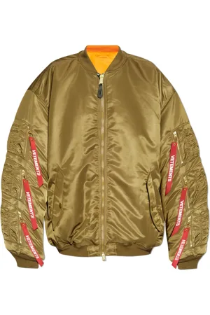 Vetements Jakke, Herre, Grøn, M, Satin, Bomberjakke